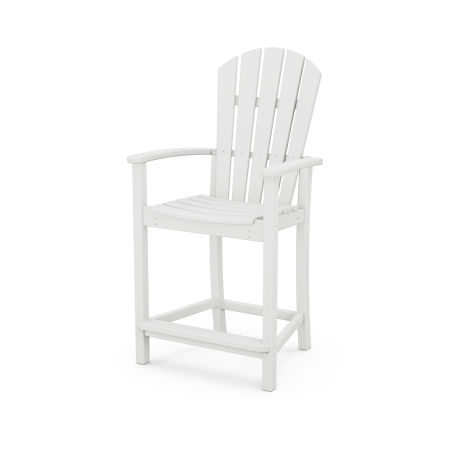 POLYWOOD Palm Coast Counter Chair in White