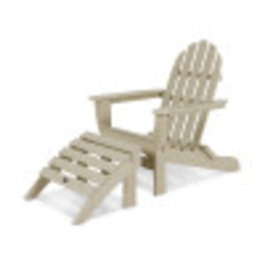 POLYWOOD Classic Adirondack 2-Piece Set in Sand