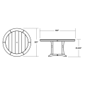 Thumbnail for Nautical Trestle 60" Round Dining Table