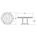 Thumbnail for Nautical Trestle 60" Round Dining Table