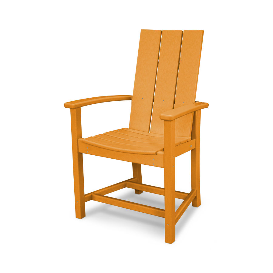 POLYWOOD Modern Upright Adirondack Chair in Tangerine
