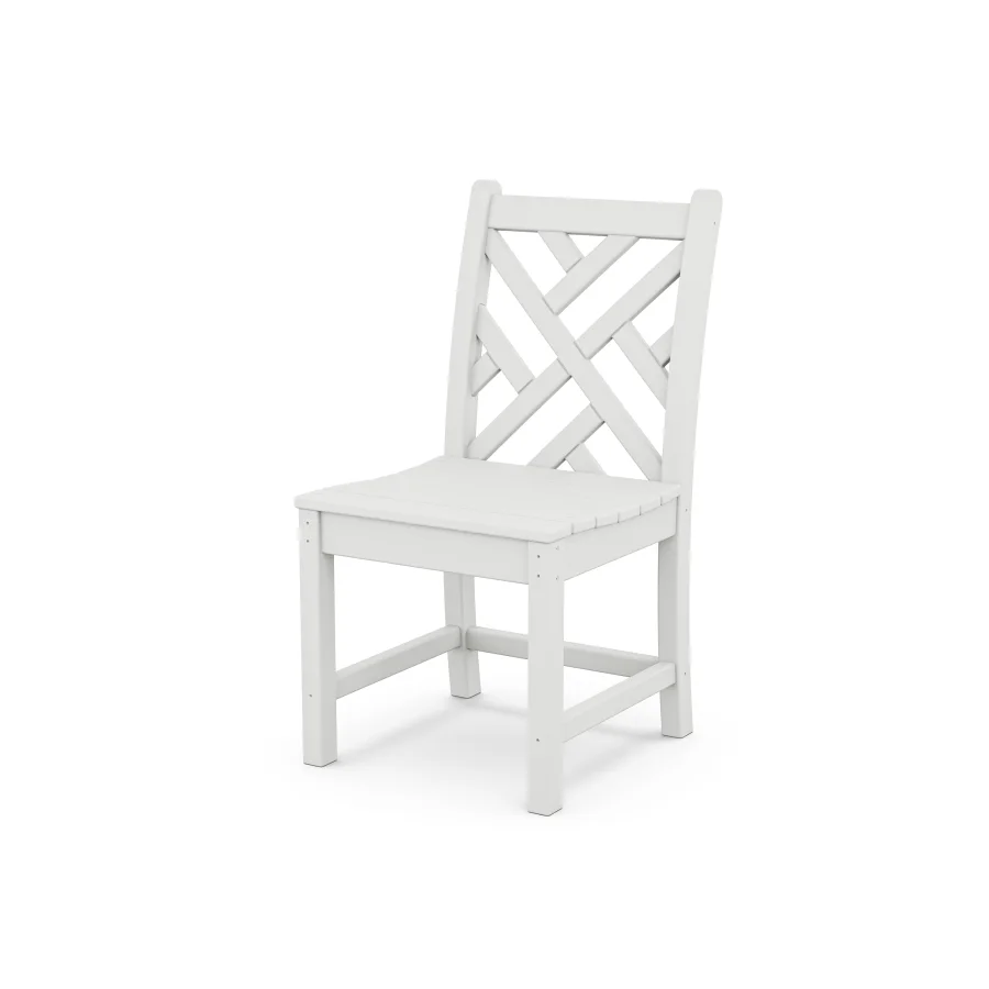 POLYWOOD Chippendale Dining Side Chair in White