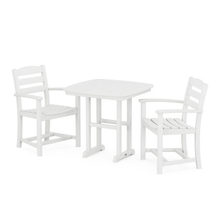La Casa Café 3-Piece Dining Set in White