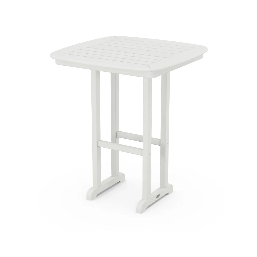 POLYWOOD Nautical 31" Counter Table in Vintage White