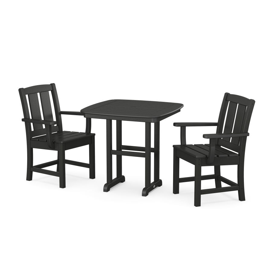 POLYWOOD Mission 3-Piece Dining Set in Black