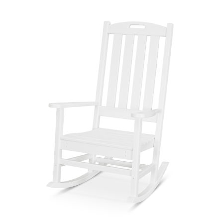 POLYWOOD Nautical Porch Rocking Chair in White