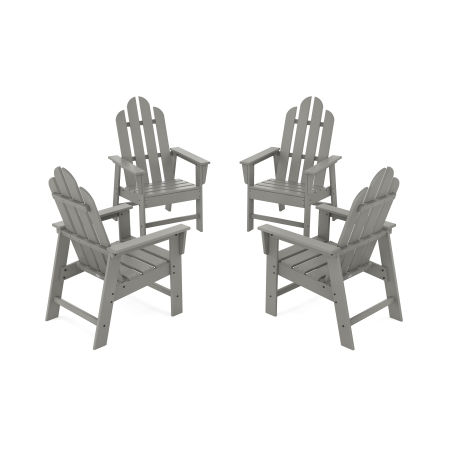 POLYWOOD Long Island 4-Piece Upright Adirondack Conversation Set