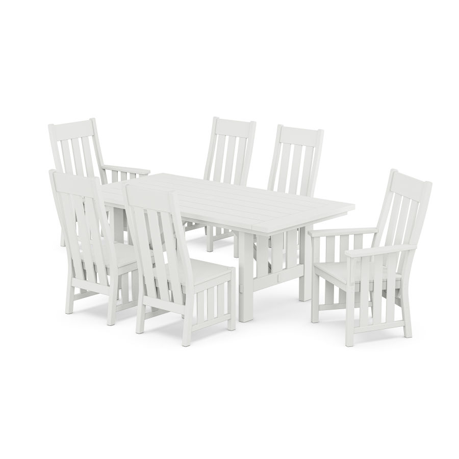 POLYWOOD Acadia 7-Piece Dining Set in White