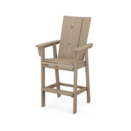 POLYWOOD Modern Adirondack Bar Chair in Vintage Sahara
