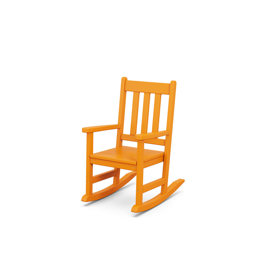 POLYWOOD Kids Vineyard Rocking Chair in Tangerine