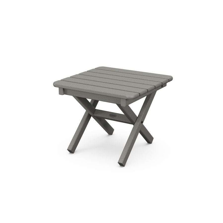 POLYWOOD Square 18" Folding Side Table in Slate Grey