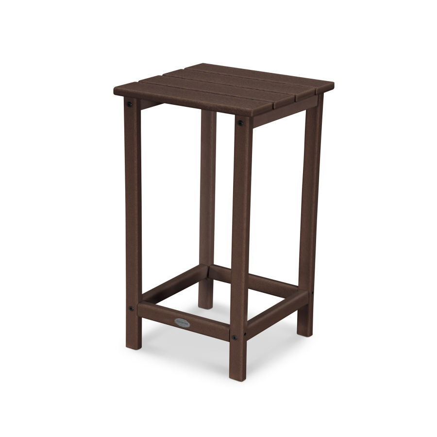 POLYWOOD Long Island 26" Counter Side Table in Mahogany