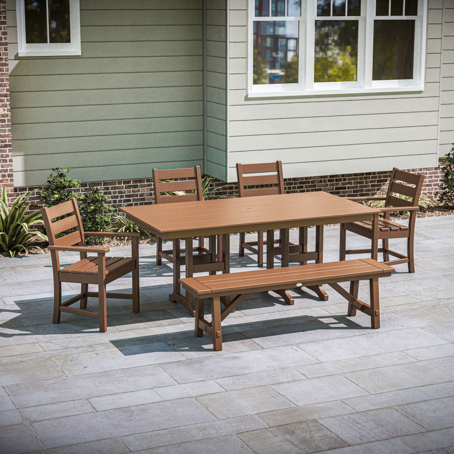 Grant Park 6-Piece Farmhouse Dining Set with Bench