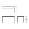 Thumbnail for Studio Parsons 34" X 64" Dining Table