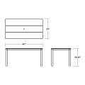 Thumbnail for Studio Parsons 34" X 64" Dining Table