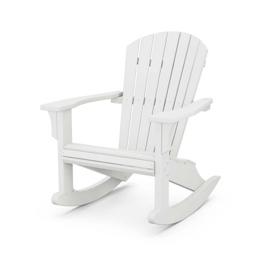 POLYWOOD Seashell Rocking Chair in White