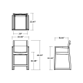Thumbnail for EDGE Sling Counter Arm Chair