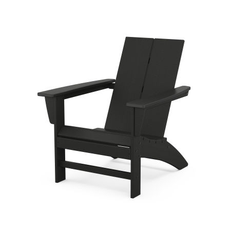 POLYWOOD Country Living Modern Adirondack Chair in Black