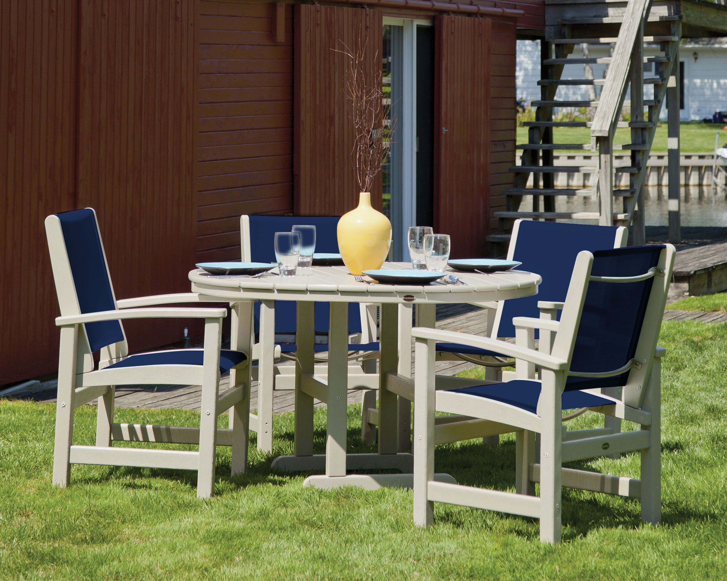 POLYWOOD® Coastal 5Piece Dining Set PWS1551 POLYWOOD® Official Store