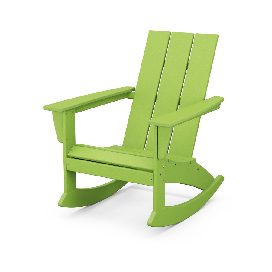POLYWOOD Modern Adirondack Rocking Chair in Lime