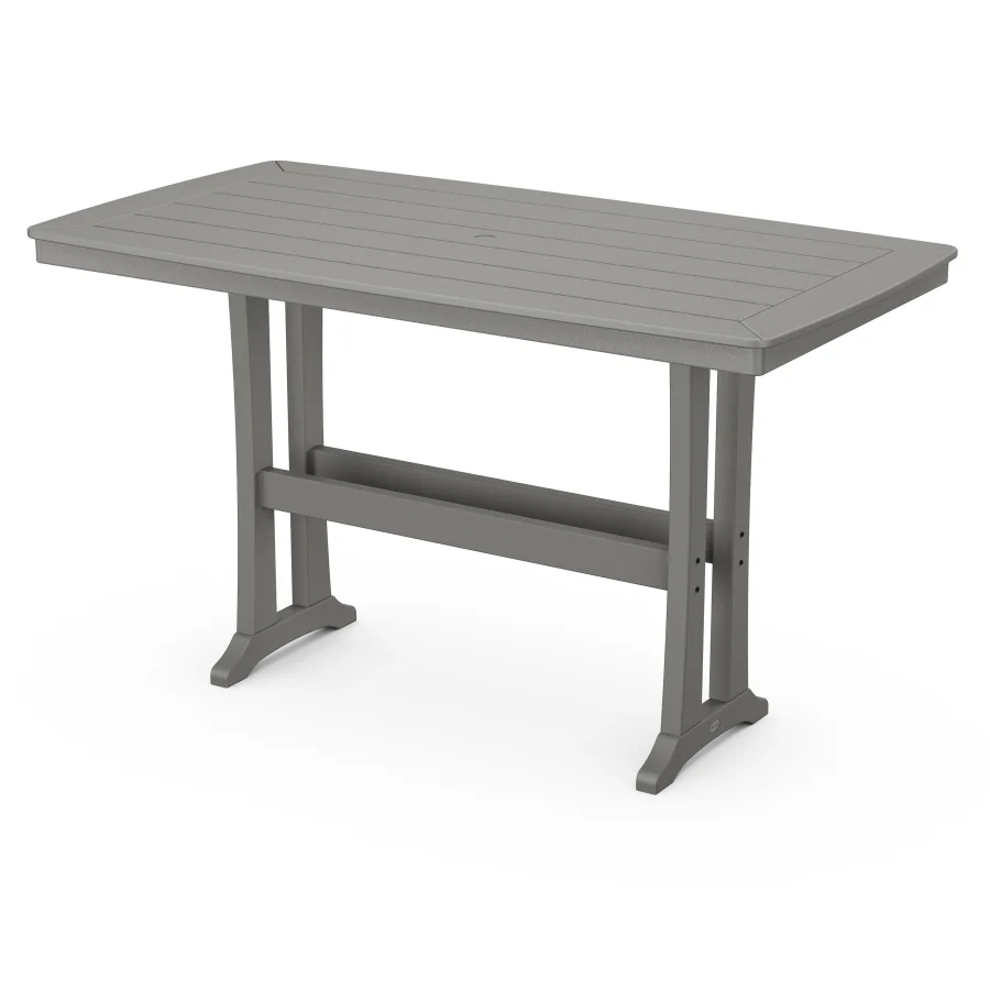 POLYWOOD Nautical Trestle 38" x 73" Bar Table