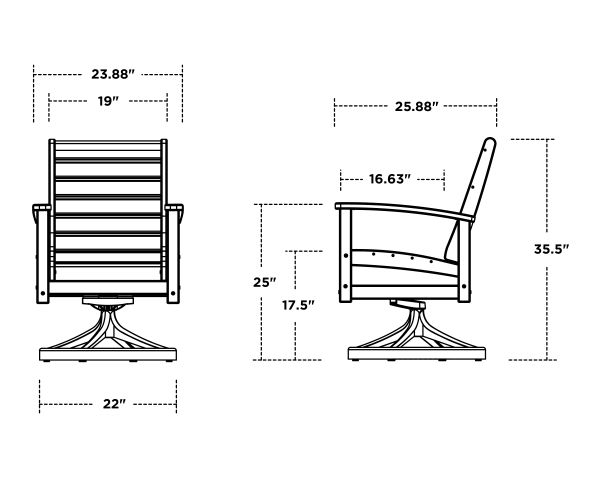 Polywood store swivel rocker