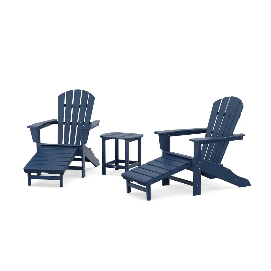 POLYWOOD Palm Coast Ultimate Adirondack 3-Piece Set in Navy