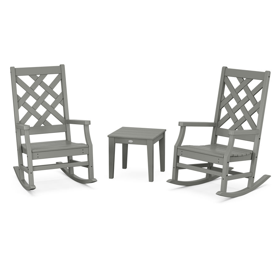 POLYWOOD Wovendale 3-Piece Rocking Chair Set