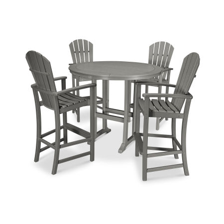 POLYWOOD Palm Coast 5-Piece Round Bar Set