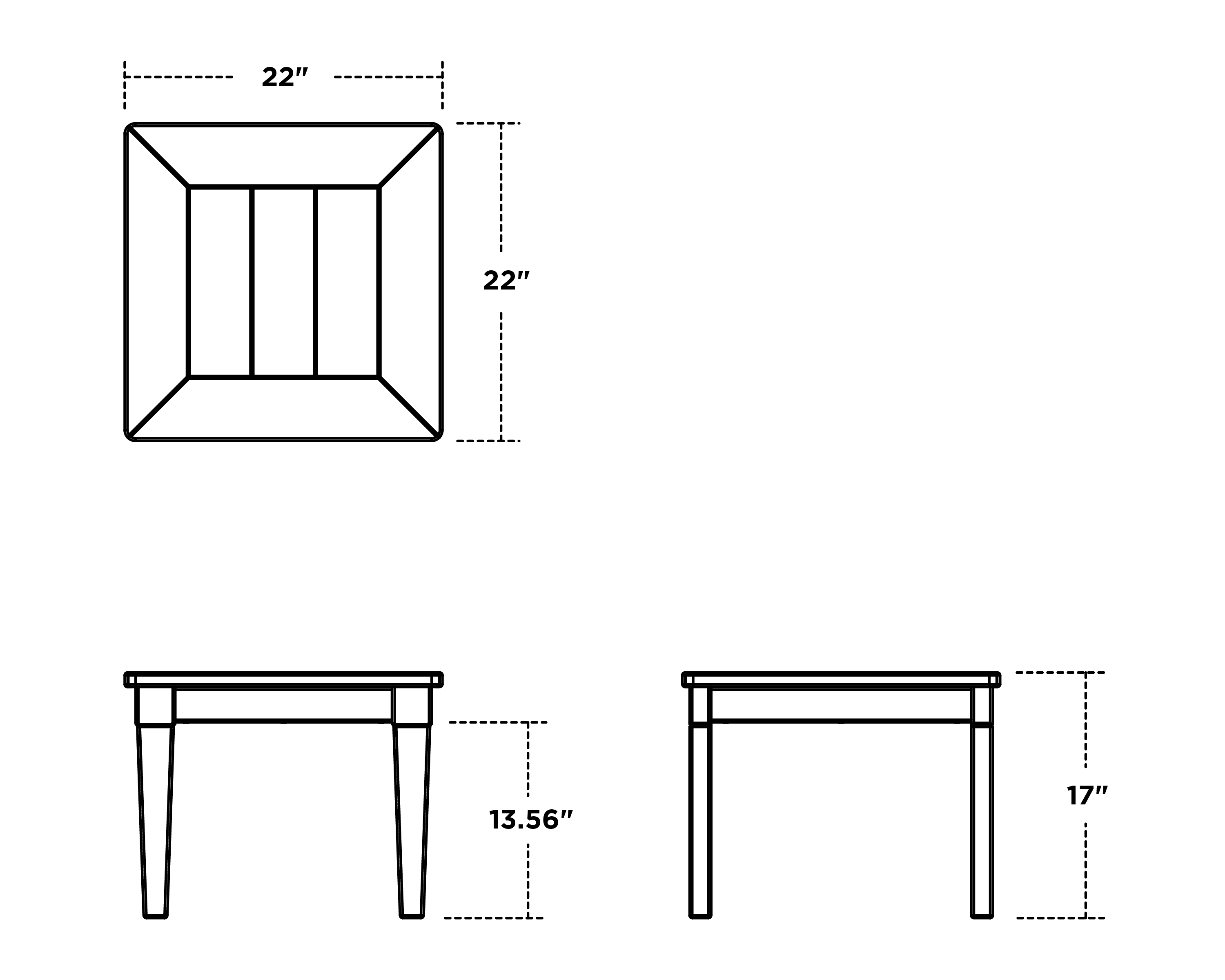 Dimensions for Estate End Table