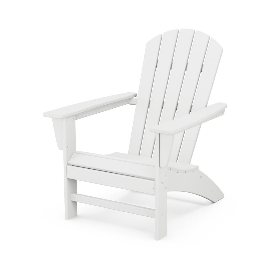 POLYWOOD Nautical Adirondack Chair in White