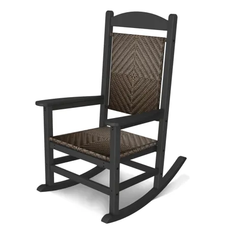 POLYWOOD Classics Woven Rocker by Ivy Terrace™ in Slate Grey / Cahaba