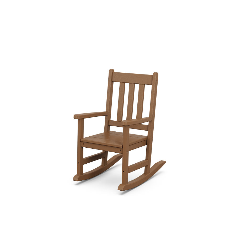 POLYWOOD Kids Vineyard Rocking Chair in Teak