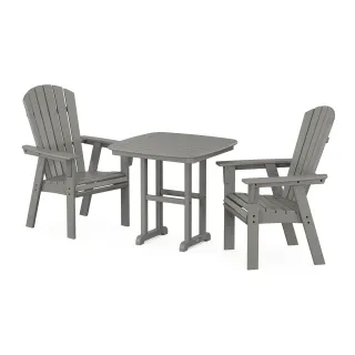 POLYWOOD Nautical Adirondack 3-Piece Dining Set