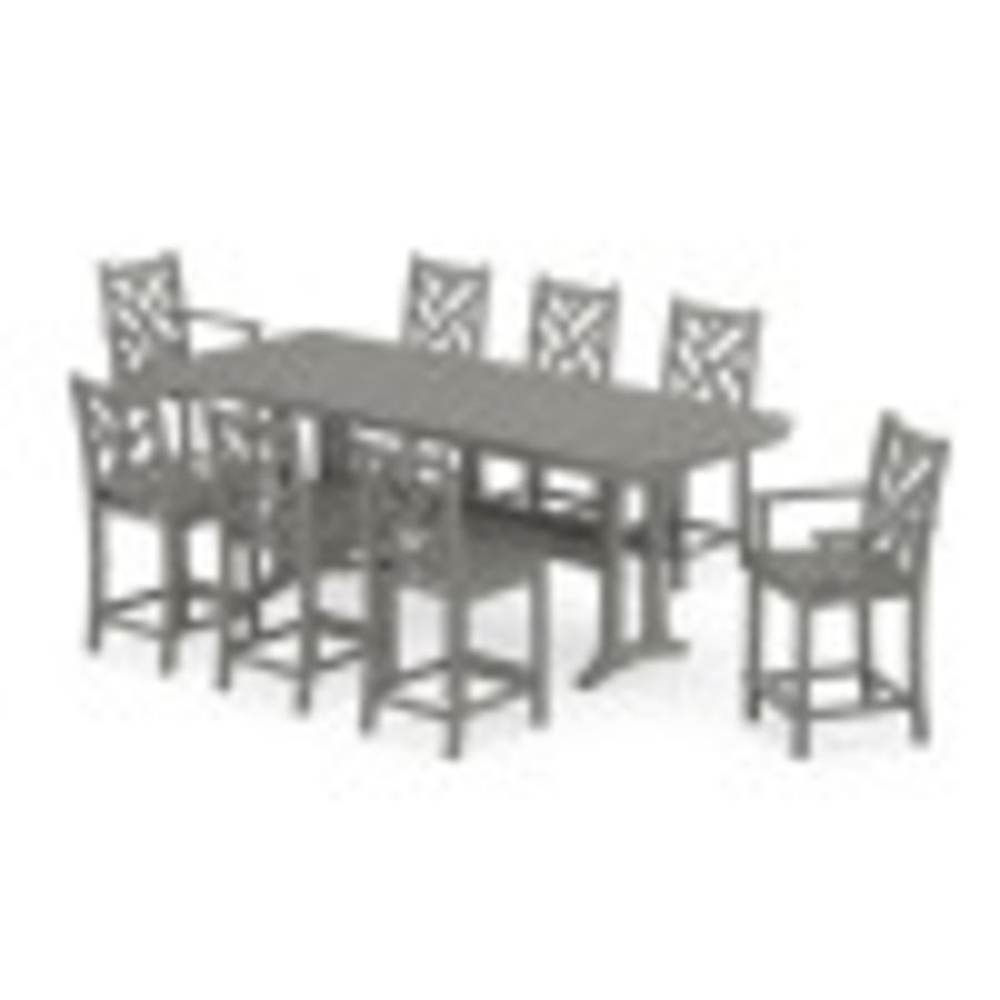 POLYWOOD Chippendale 9-Piece Counter Set with Trestle Legs