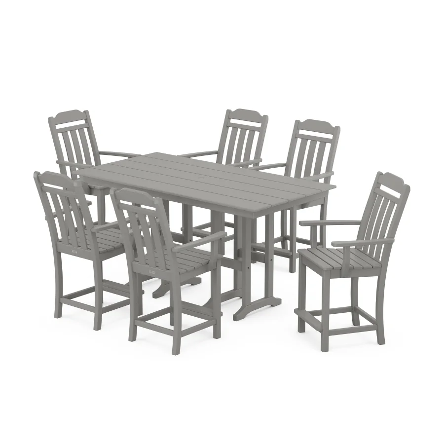 POLYWOOD Cottage Arm Chair 7-Piece Farmhouse Counter Set