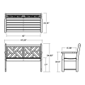 Thumbnail for Chippendale 48" Bench