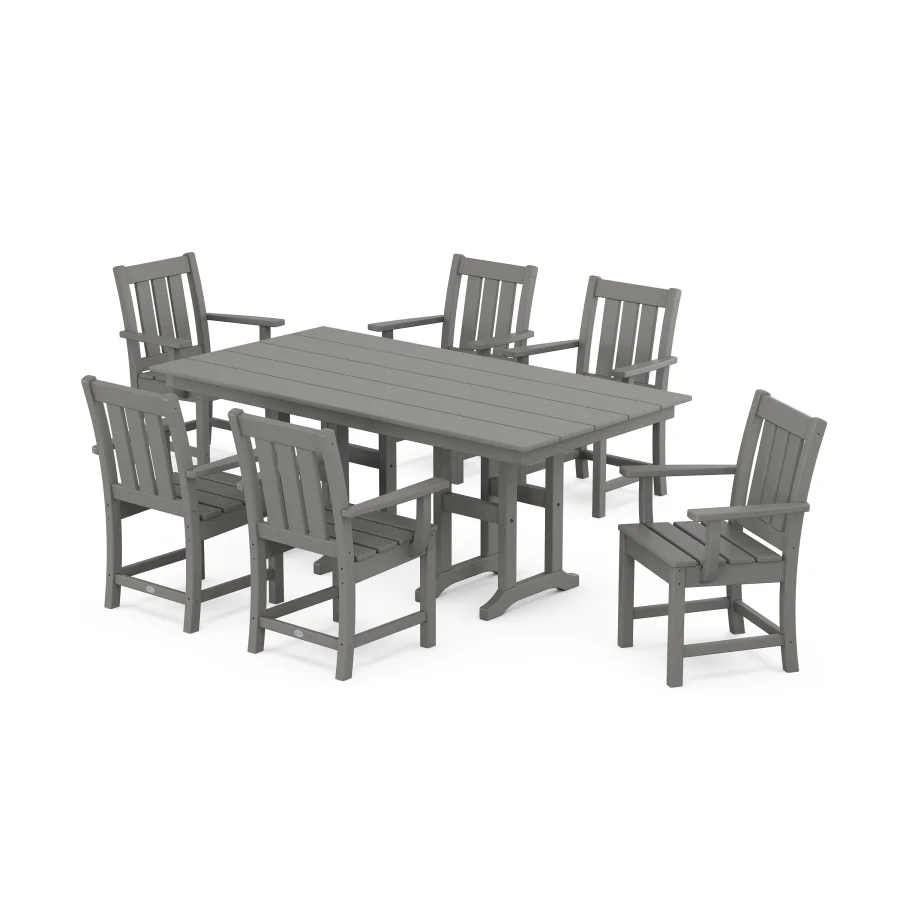 POLYWOOD Oxford Arm Chair 7-Piece Farmhouse Dining Set