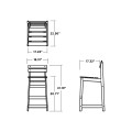 Thumbnail for Modern Studio Plaza Lowback Bar Chair