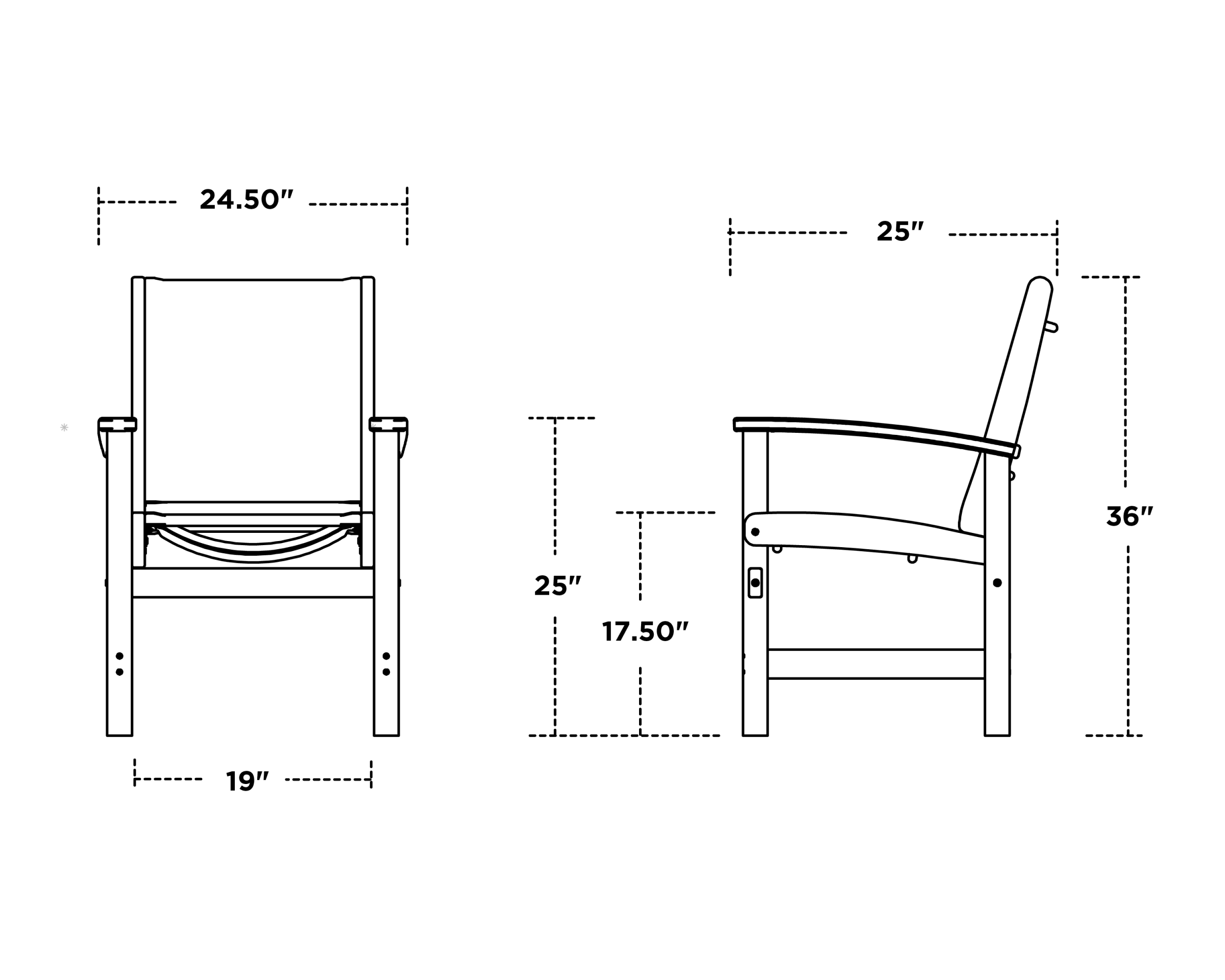Dimensions for Coastal Dining Chair