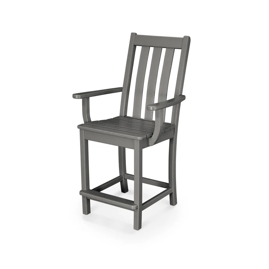 POLYWOOD Vineyard Counter Arm Chair