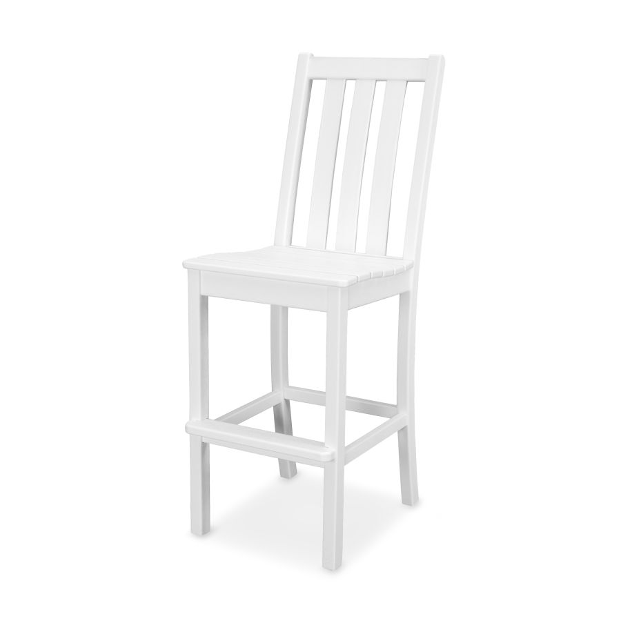 POLYWOOD Vineyard Bar Side Chair in White