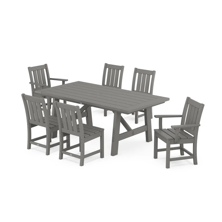 POLYWOOD Oxford 7-Piece Rustic Farmhouse Dining Set