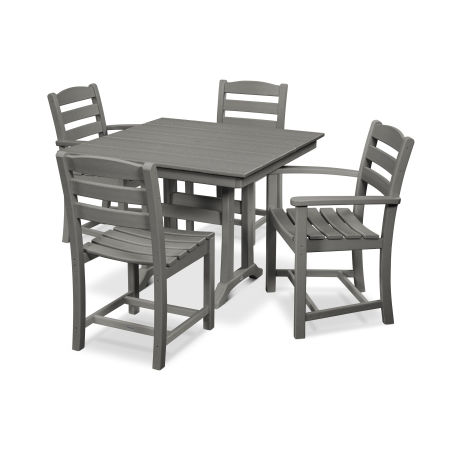 POLYWOOD La Casa Café 5-Piece Farmhouse Dining Set with Trestle Legs