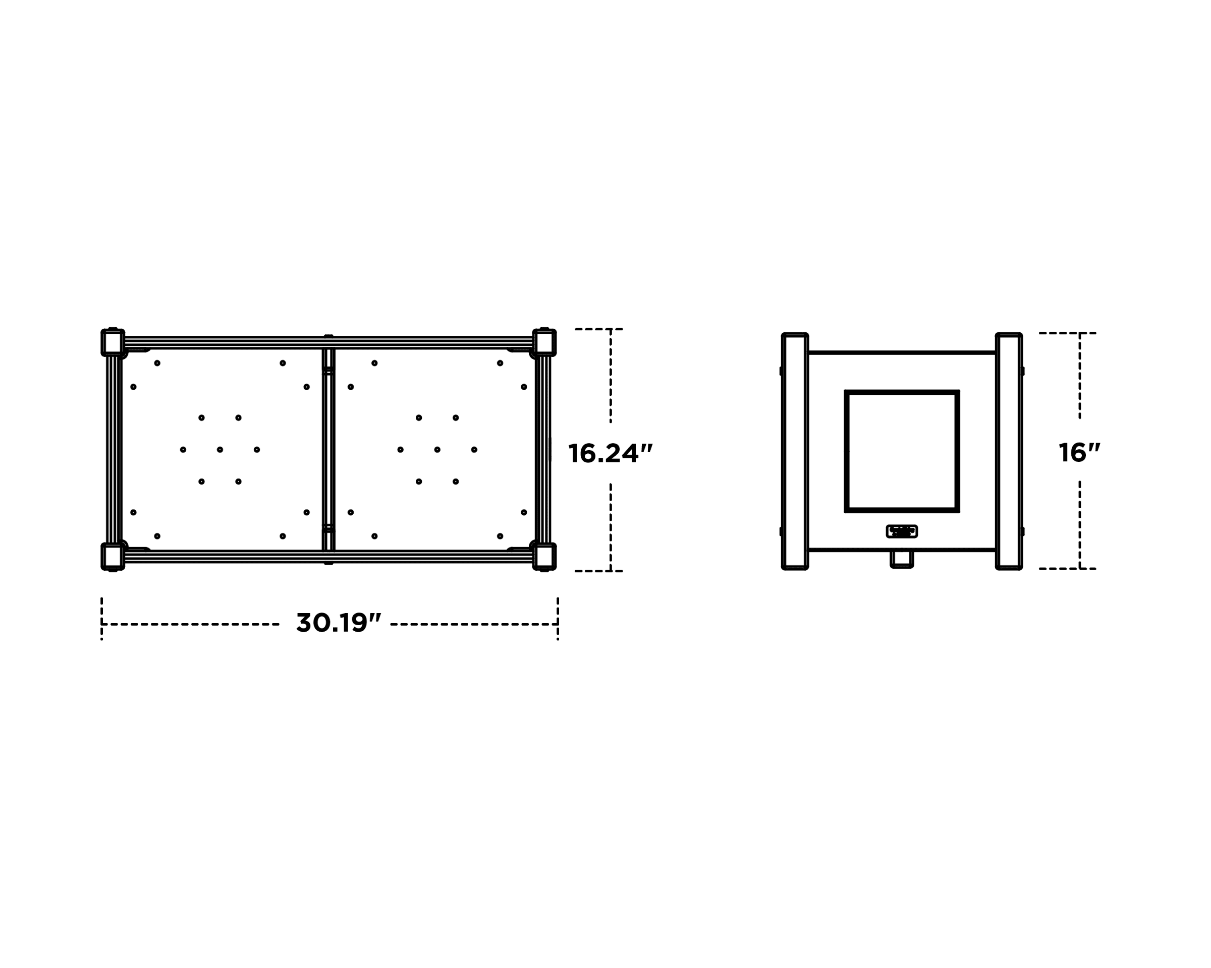 Dimensions for Country Living Rectangle Double Planter Box