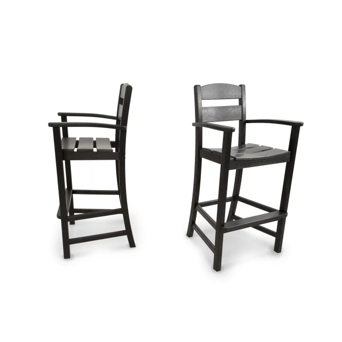 POLYWOOD Classics 2-Piece Bar Arm Chair Set