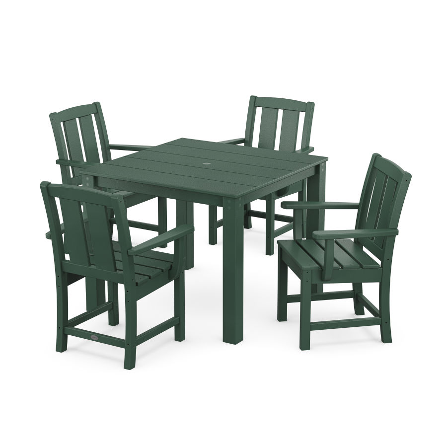 POLYWOOD Mission 5-Piece Parsons Dining Set in Green