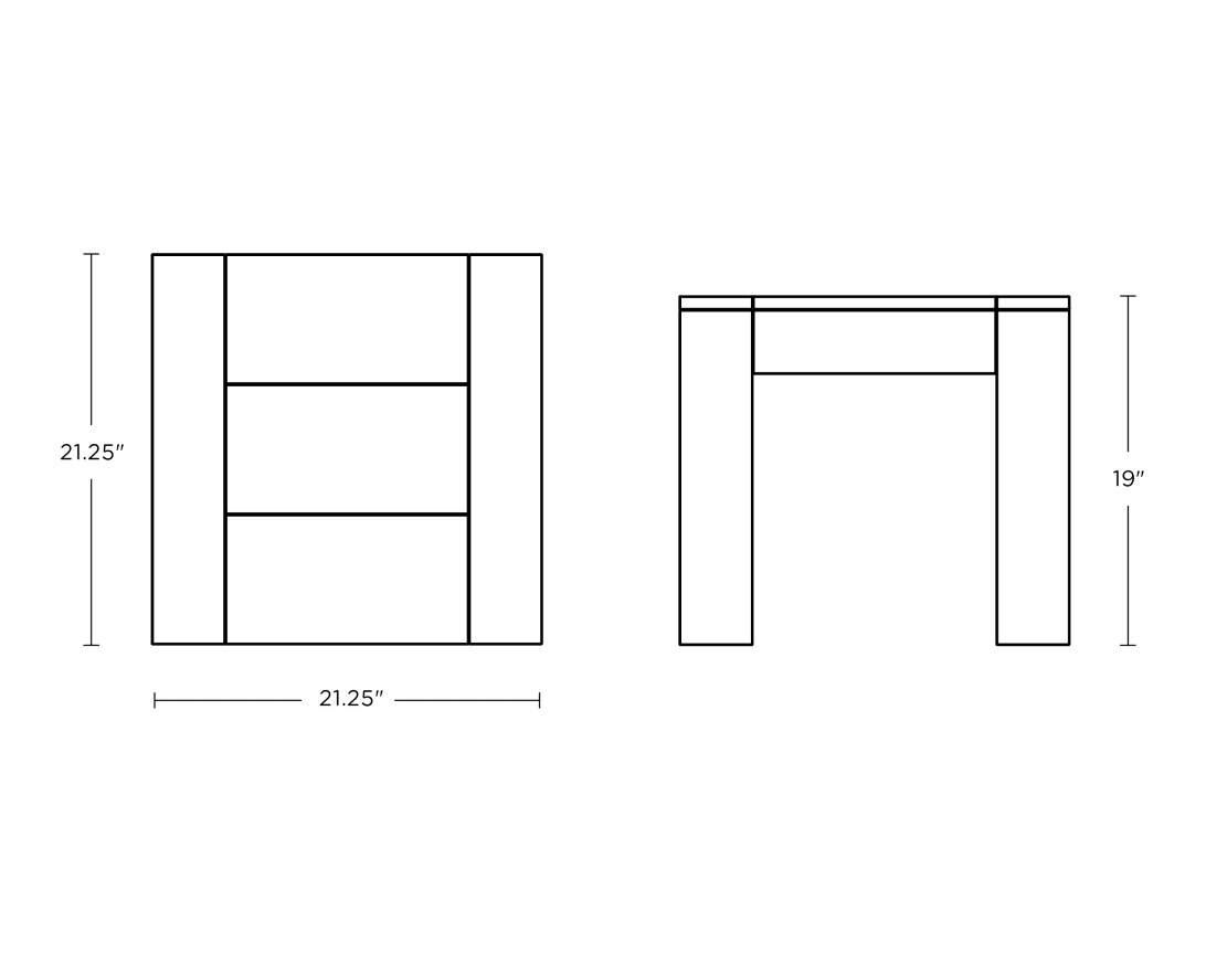 Dimensions for Latitude End Table