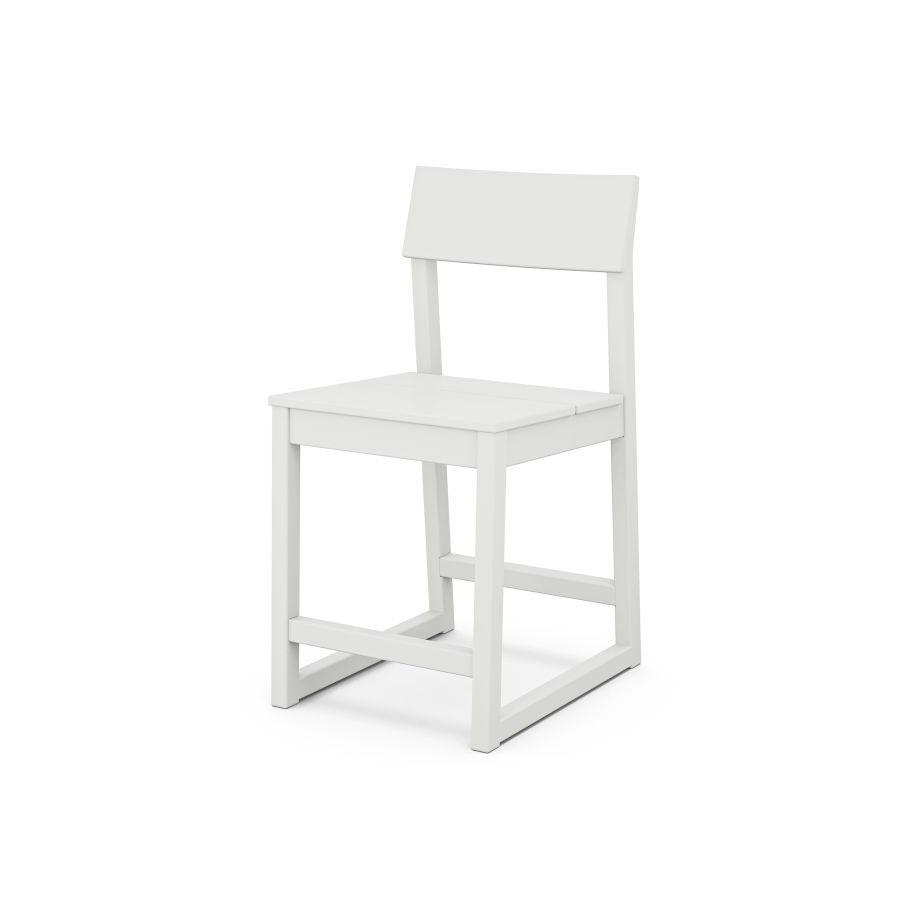 POLYWOOD EDGE Counter Side Chair in White
