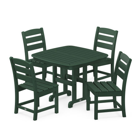 Lakeside 5-Piece Side Chair Dining Set in Green